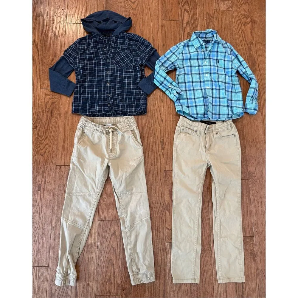 Boys size 7 dress shirt and khaki pants bundle Ralph Lauren Joes Art Class